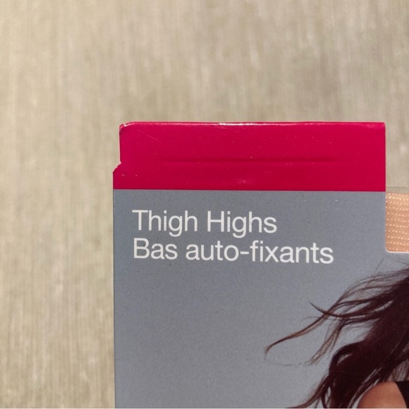 SECRET Sz C/D Silky Thigh High Sheer Nude Stockings - Picture 4 of 7